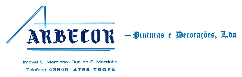 Logótipo da Arbecor — Pinturas e Decorações, L.da, adotado em 1987.